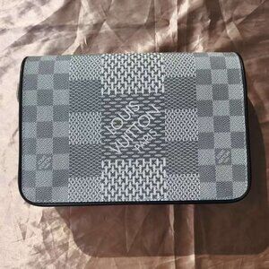 Louis Vuitton Grey Check Shoulder Bag